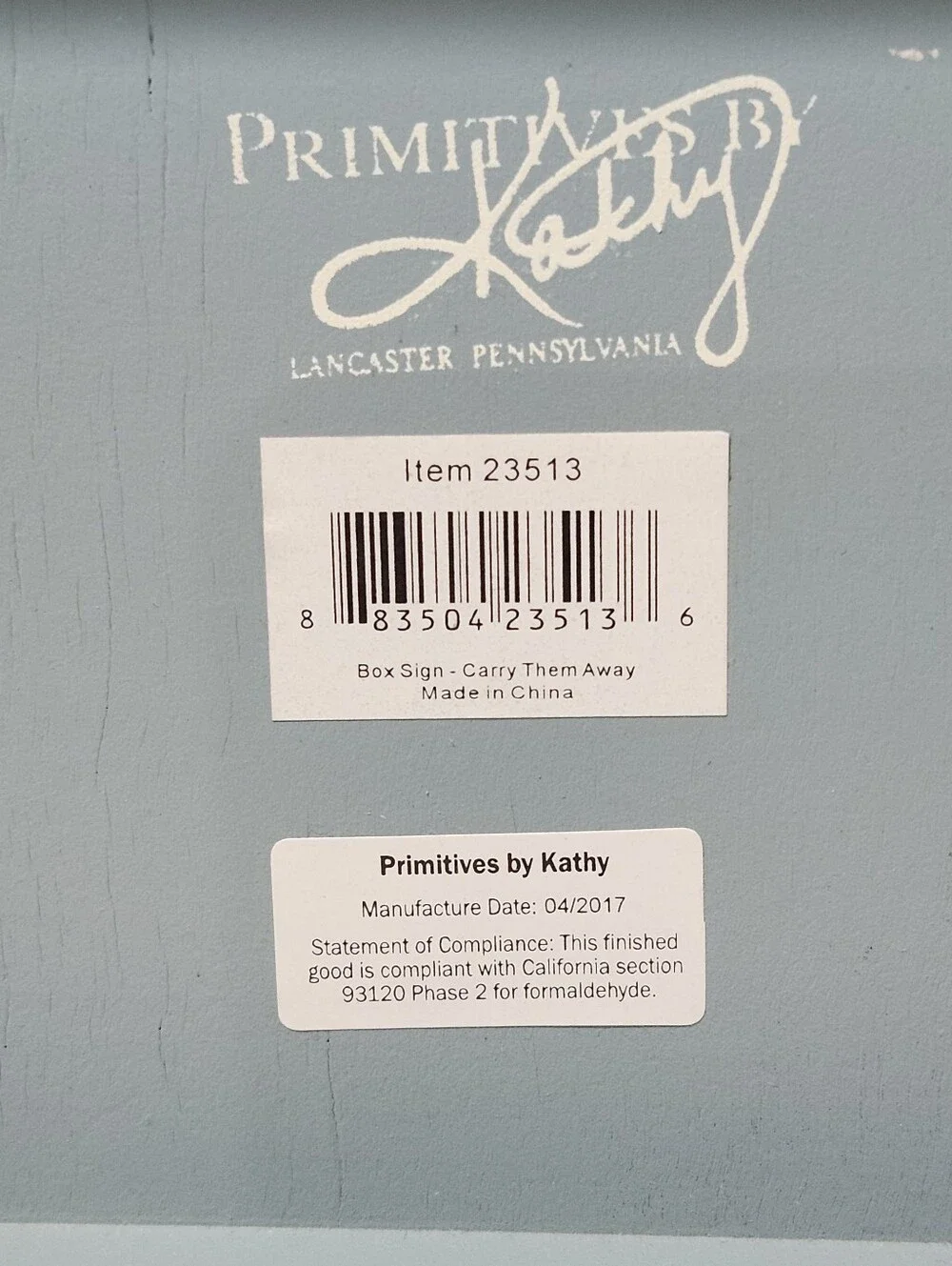 Primitives By Kathy Coastal Blue Wooden Sign